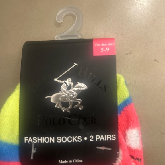 Beverly Hills Polo Club Colorful Socks 2 pair set size 5-9 - Picture 4 of 4
